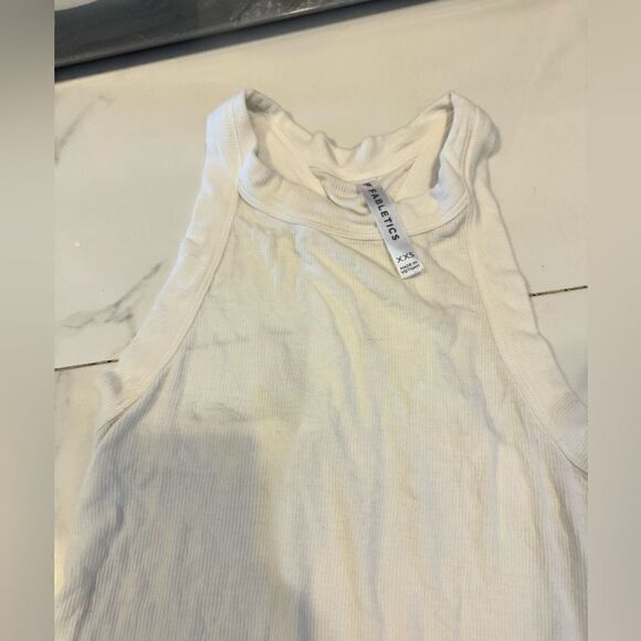 Fabletics white tee shirt #9 - Picture 2 of 5